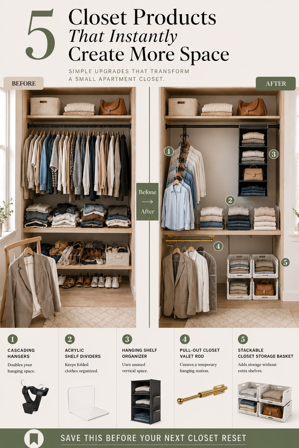 7 Small Closet Organization Ideas That Actually Save Space