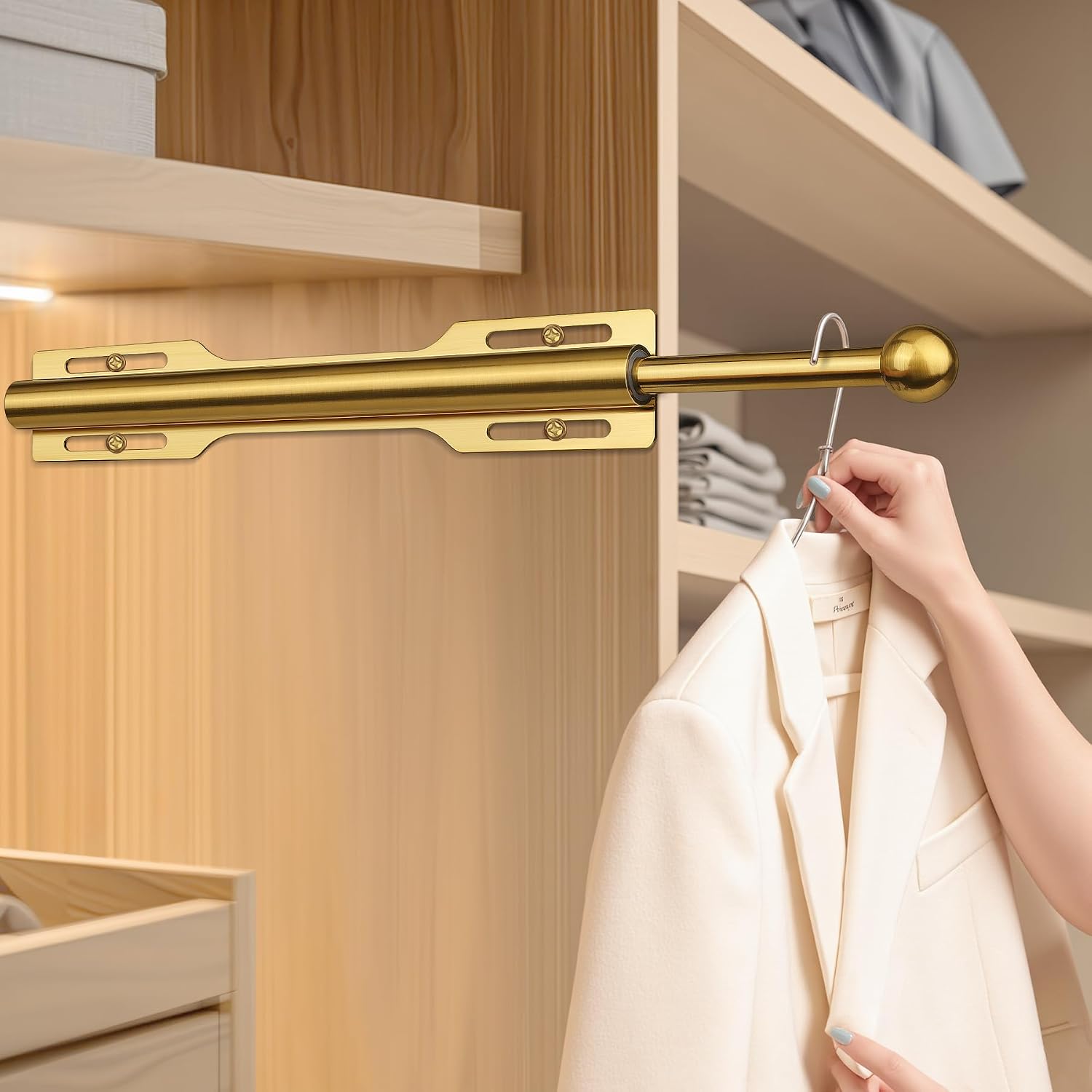 Pull-Out Closet Valet Rod