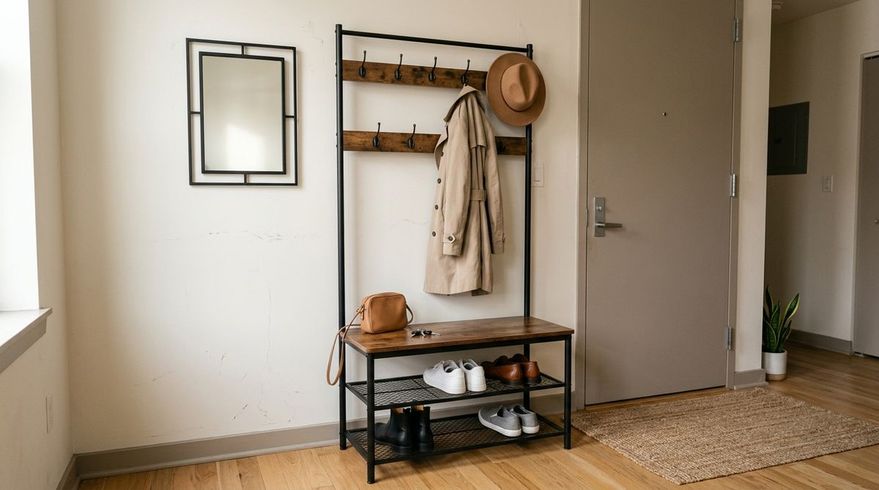Small Entryway Organization: How to Create a Hang, Sit & Store Zone