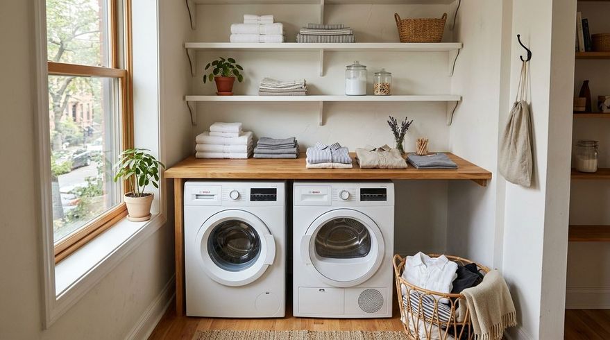 How to Organize a Laundry Folding Area in a Small Space