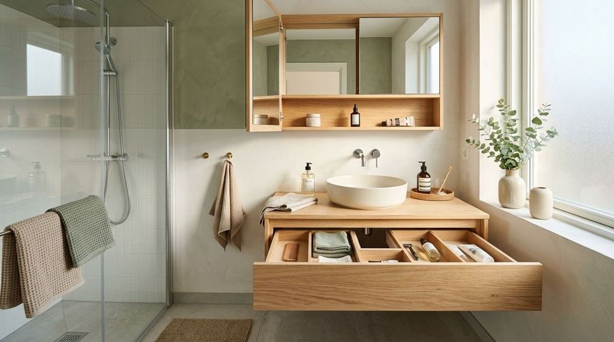 5 Tiny Bathroom Storage Decisions That Prevent Clutter