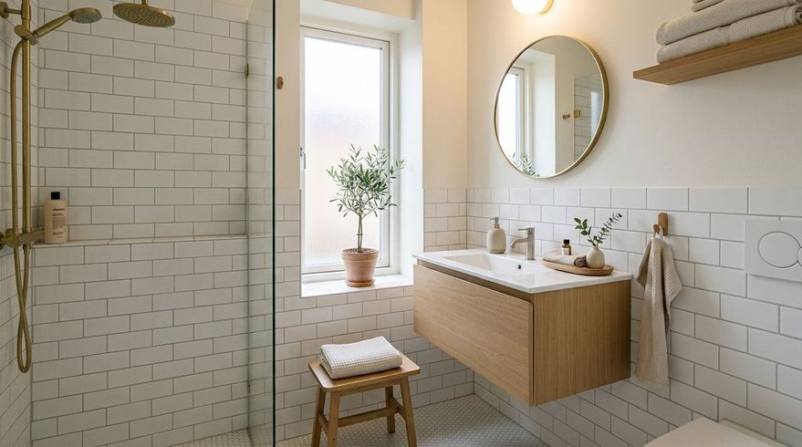 How to Make a Tiny Bathroom Feel Less Cluttered