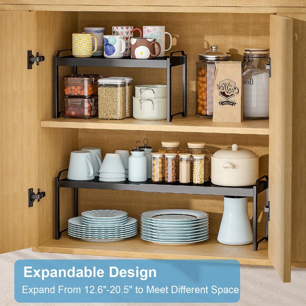 Expandable Cabinet Shelf Riser