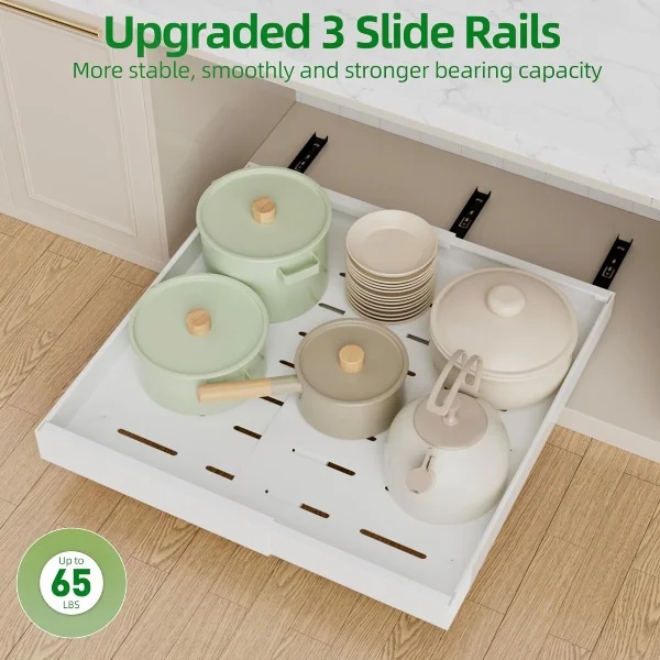 PAKETA Expandable Sliding Cabinet Drawer Organizer
