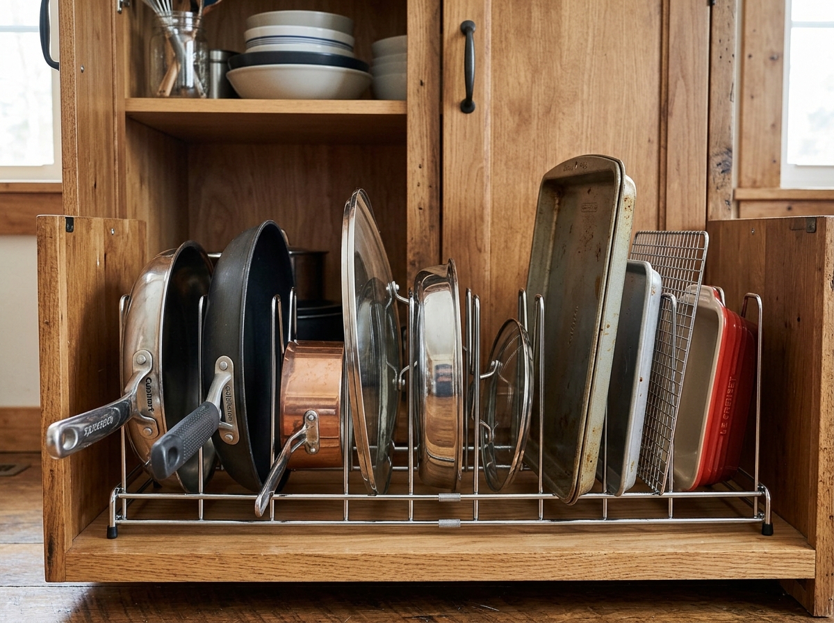 Expandable Pot Lid & Baking Sheet Divider Rack