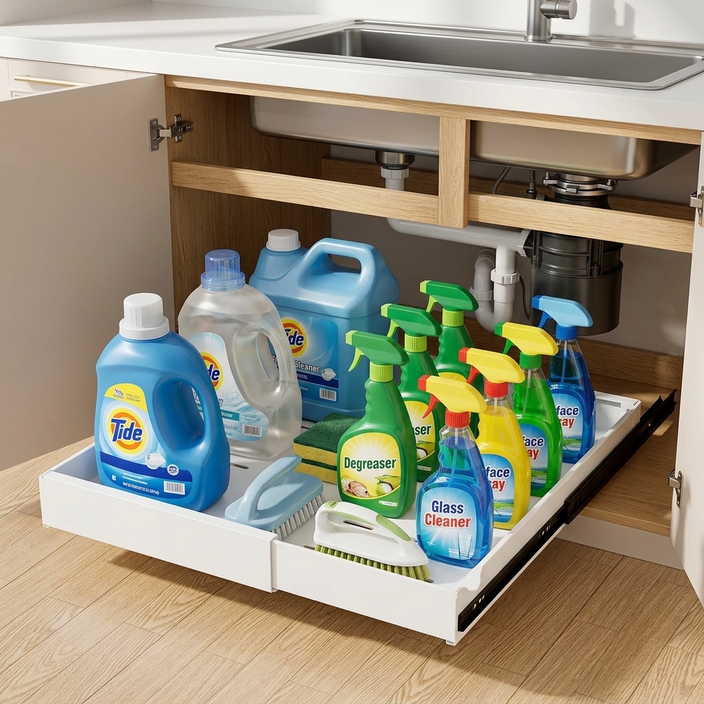PAKETA Expandable Sliding Cabinet Drawer Organizer