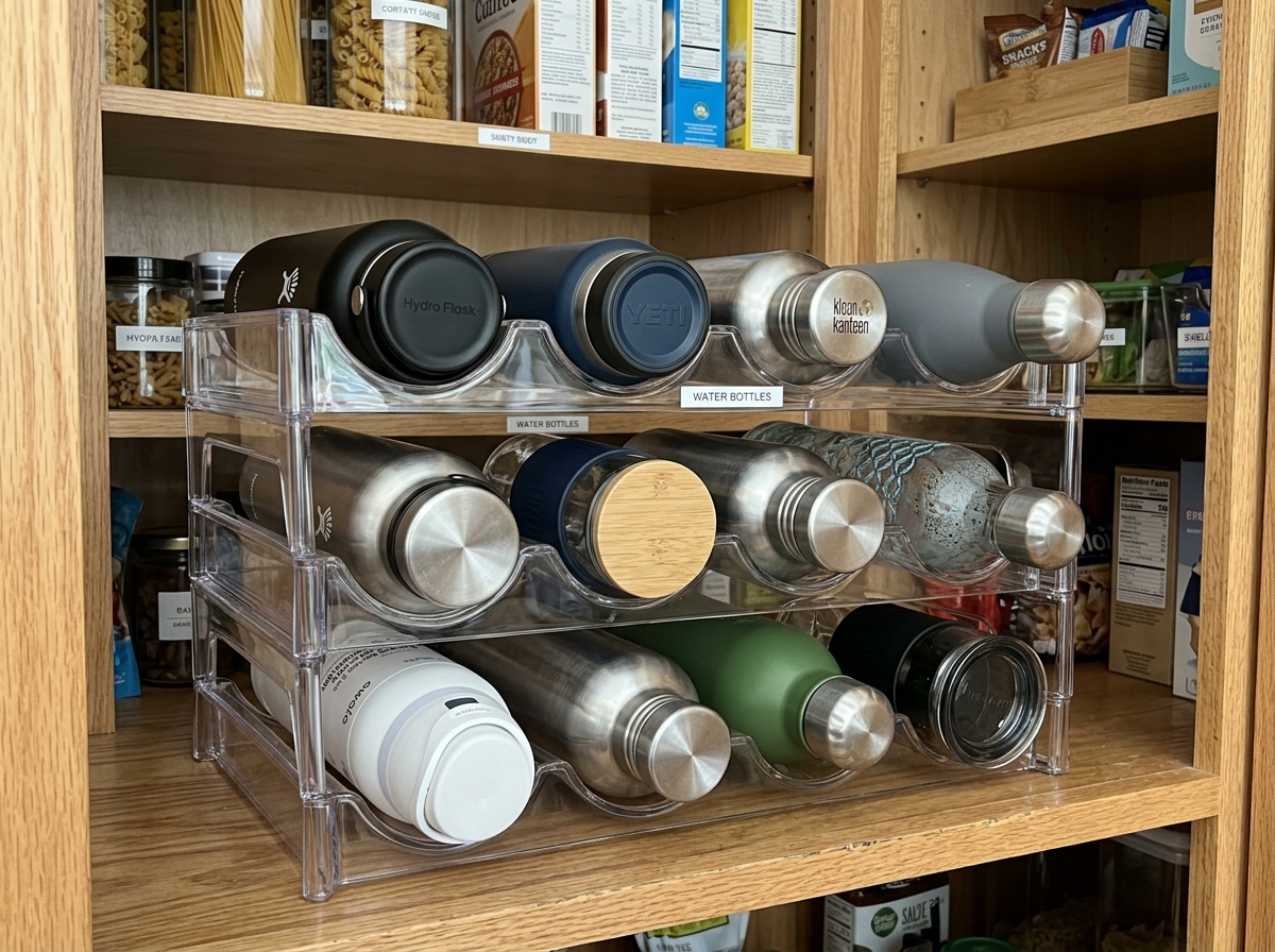 Stackable Water Bottle Storage Organizer Rack